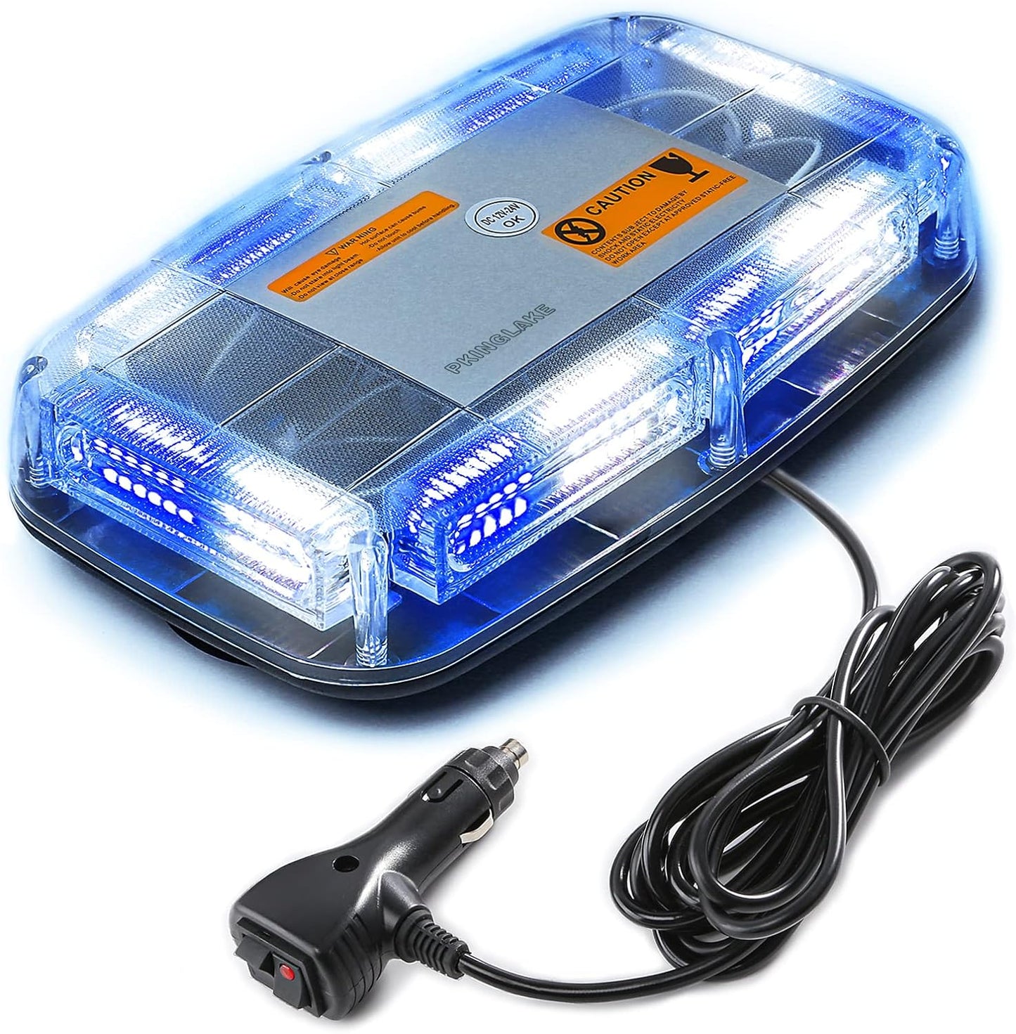 72LED Roof Top Emergency Strobe Beacon Lights, 12-24V High Visibility Safety Warning Mini LED Strobe Light bar with Magnetic Base for Snow Plow, Trucks, Construction Vehicles - OMOTOR