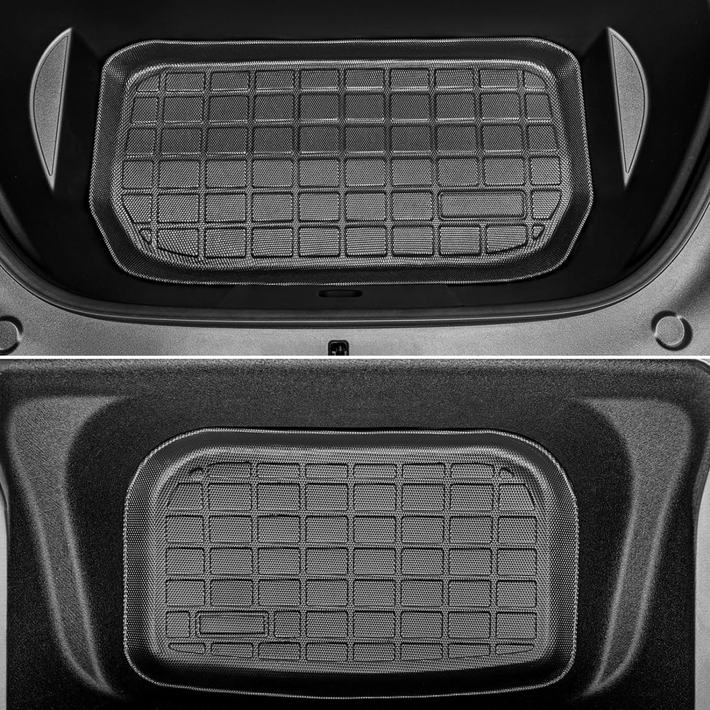 Floor Mats for Tesla Model Y 2020-2024 All Weather TPE Cargo Liner Floor Mats and Cargo Trunk Mats Accessories (Set of 6 - Not Fit 7-Seat) - OMOTOR