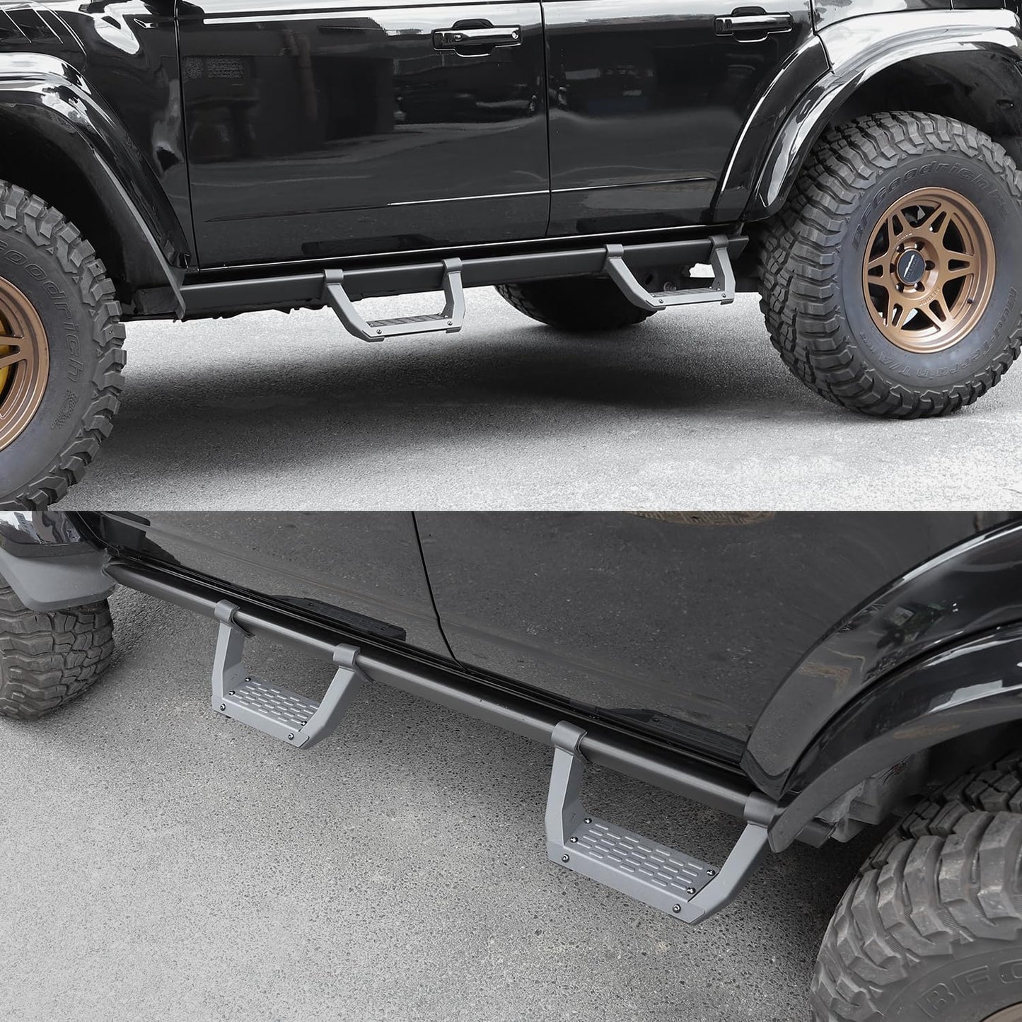 Running Boards Side Steps Compatible with Ford Bronco 2021-2025 Side Steps Bar Nerf Bar fit for Bronco Accessories 2/4 Door (2 PCS)