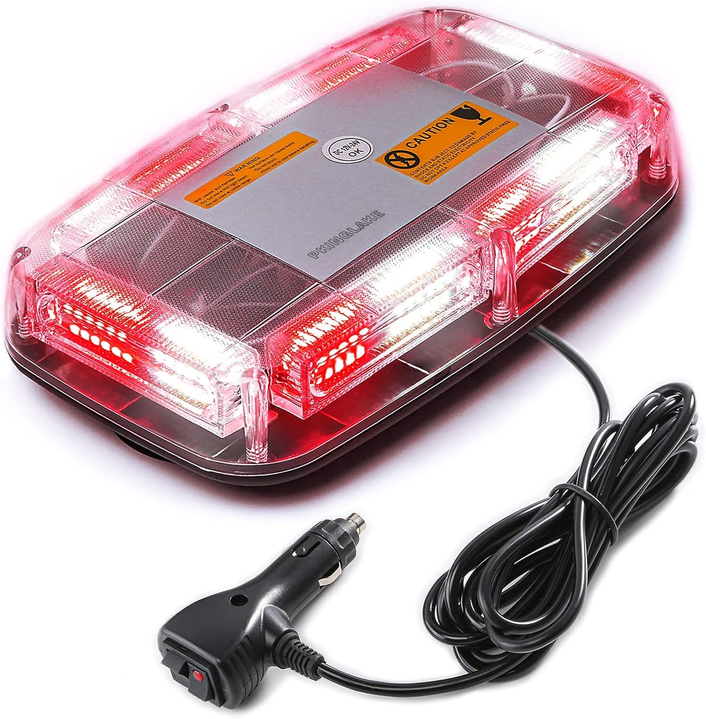 72LED Roof Top Emergency Strobe Beacon Lights, 12-24V High Visibility Safety Warning Mini LED Strobe Light bar with Magnetic Base for Snow Plow, Trucks, Construction Vehicles - OMOTOR