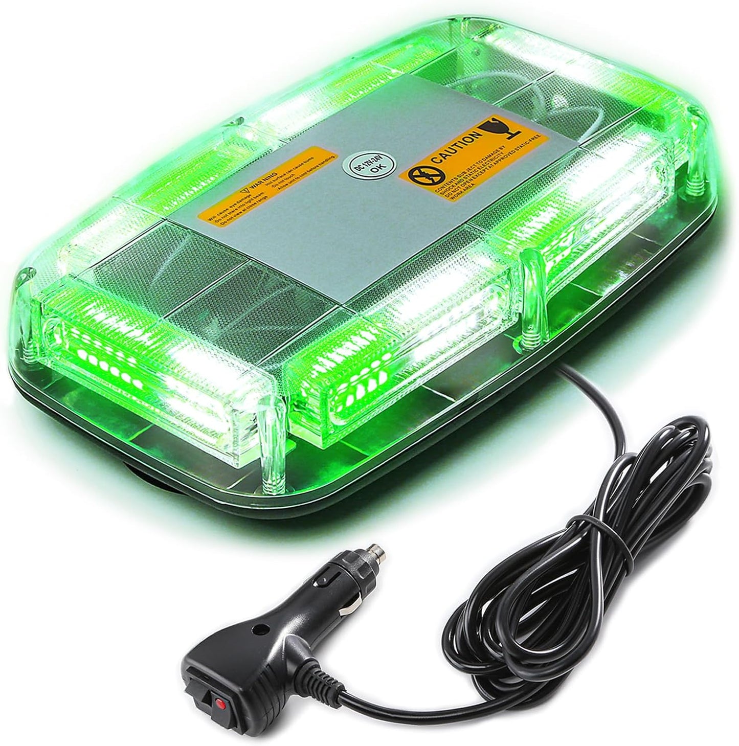 72LED Roof Top Emergency Strobe Beacon Lights, 12-24V High Visibility Safety Warning Mini LED Strobe Light bar with Magnetic Base for Snow Plow, Trucks, Construction Vehicles - OMOTOR