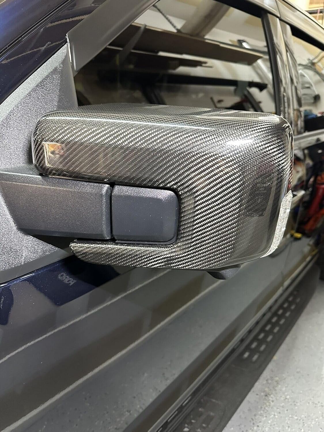 Dry Carbon Fiber Side Mirror Cap Cover for Ford F150 F-150 Raptor R Shelby Lariat Platinum 2021 2022 2023 2024,Sideview Rearview Mirror Overlay