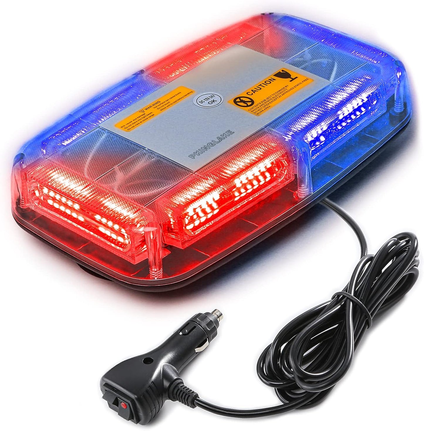 72LED Roof Top Emergency Strobe Beacon Lights, 12-24V High Visibility Safety Warning Mini LED Strobe Light bar with Magnetic Base for Snow Plow, Trucks, Construction Vehicles - OMOTOR