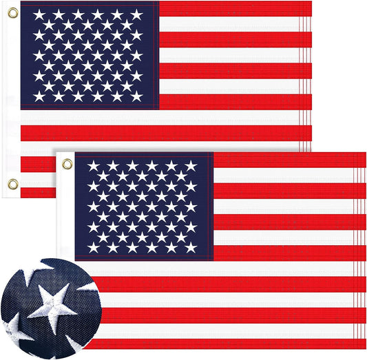 2 Pieces American Flag 12 x 18 Inch Small US Boat Star - OMOTOR