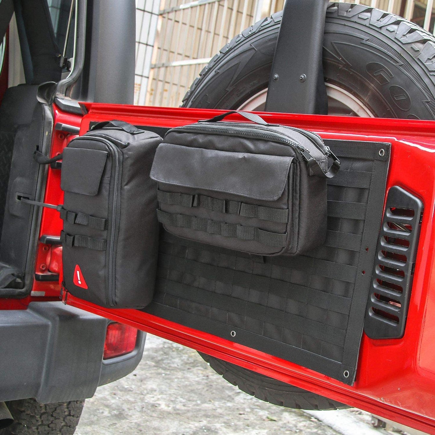 Tailgate Tool Kit Storage Bag Organizer Racks for 2007-2018 Jeep Wrangler JK JKU 2018-2019 JL JLU, Canvas, 3PCS - OMOTOR
