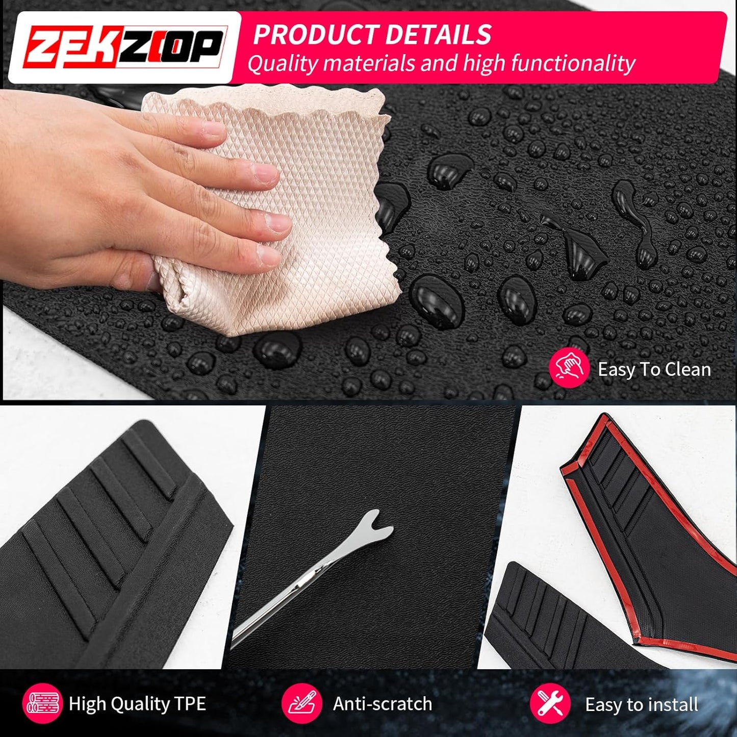 Hood Protector Compatible with 2016-2023 Toyota Tacoma Hood Shield TPE Hood Deflector Hood Guard for 2022 Tacoma Accessories