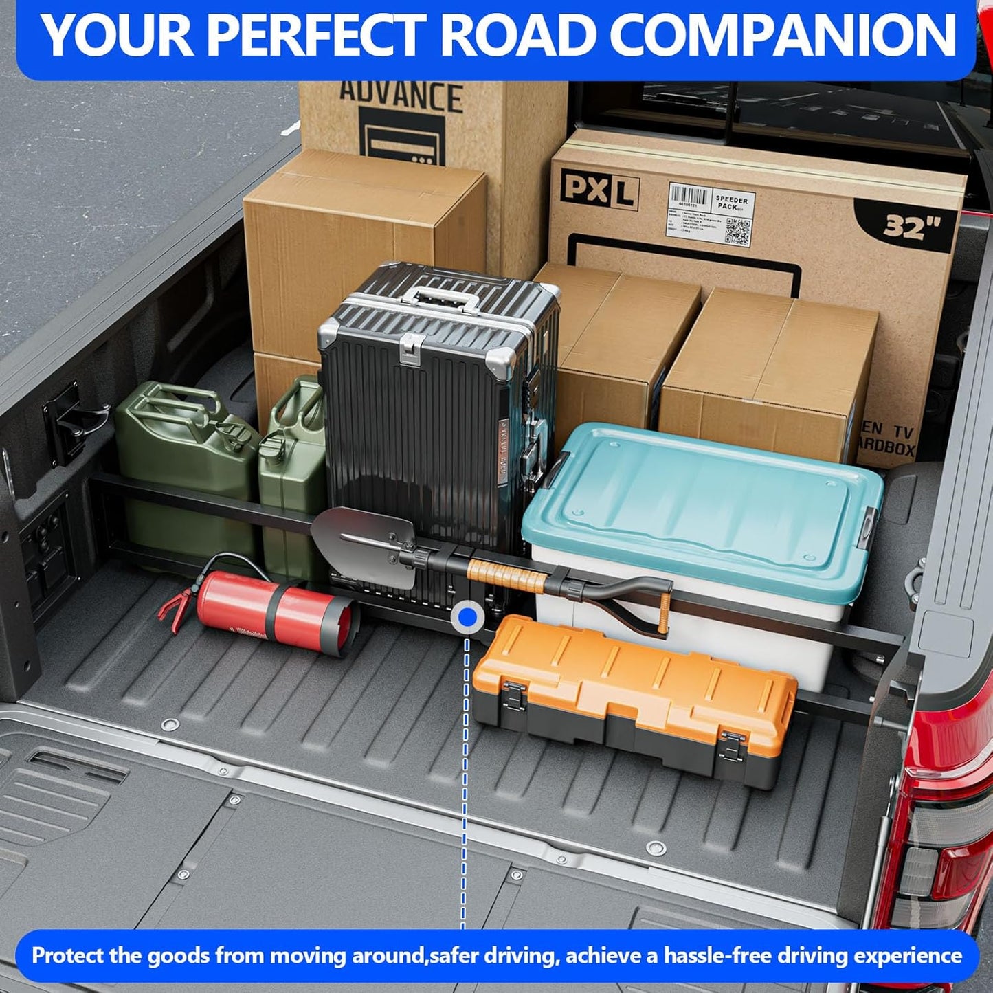 Truck Bed Divider Compatible with 2024-2025 Ford F150 Truck Bed Organizer Cargo Manager Molle Panel Replacement for 2024-2025 Ford F-150 Accessories