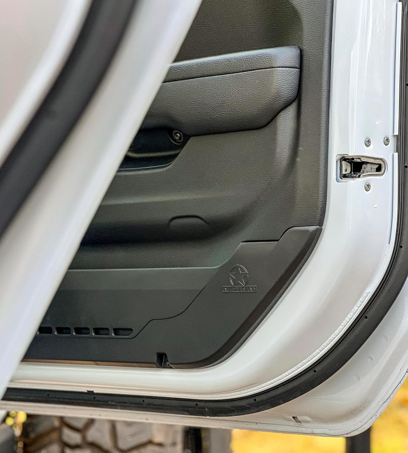 OEM-Plus Front Door Only Pockets for MY2018-2025 Jeep Wrangler JL, JLU, JT Gladiator | Electric Seat Compatible | Made in USA (2 Door)