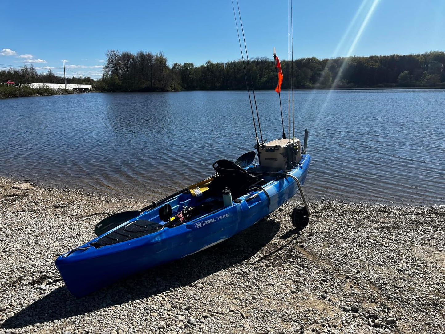 360 Degree LED MightyMount and Hardware Kayak Fishing Visibility Flag - OMOTOR