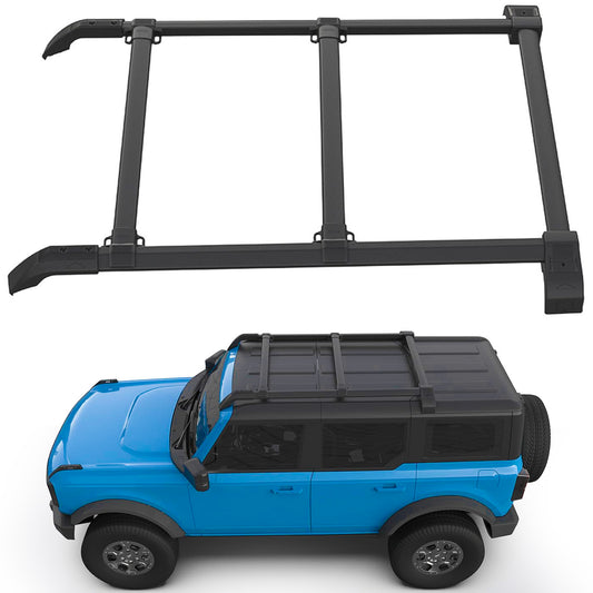 5PCS Cross Bars Roof Rack Rails Kit Fit for Ford Bronco Hard TOP 2Door & 4Door 2021 -2025 - OMOTOR