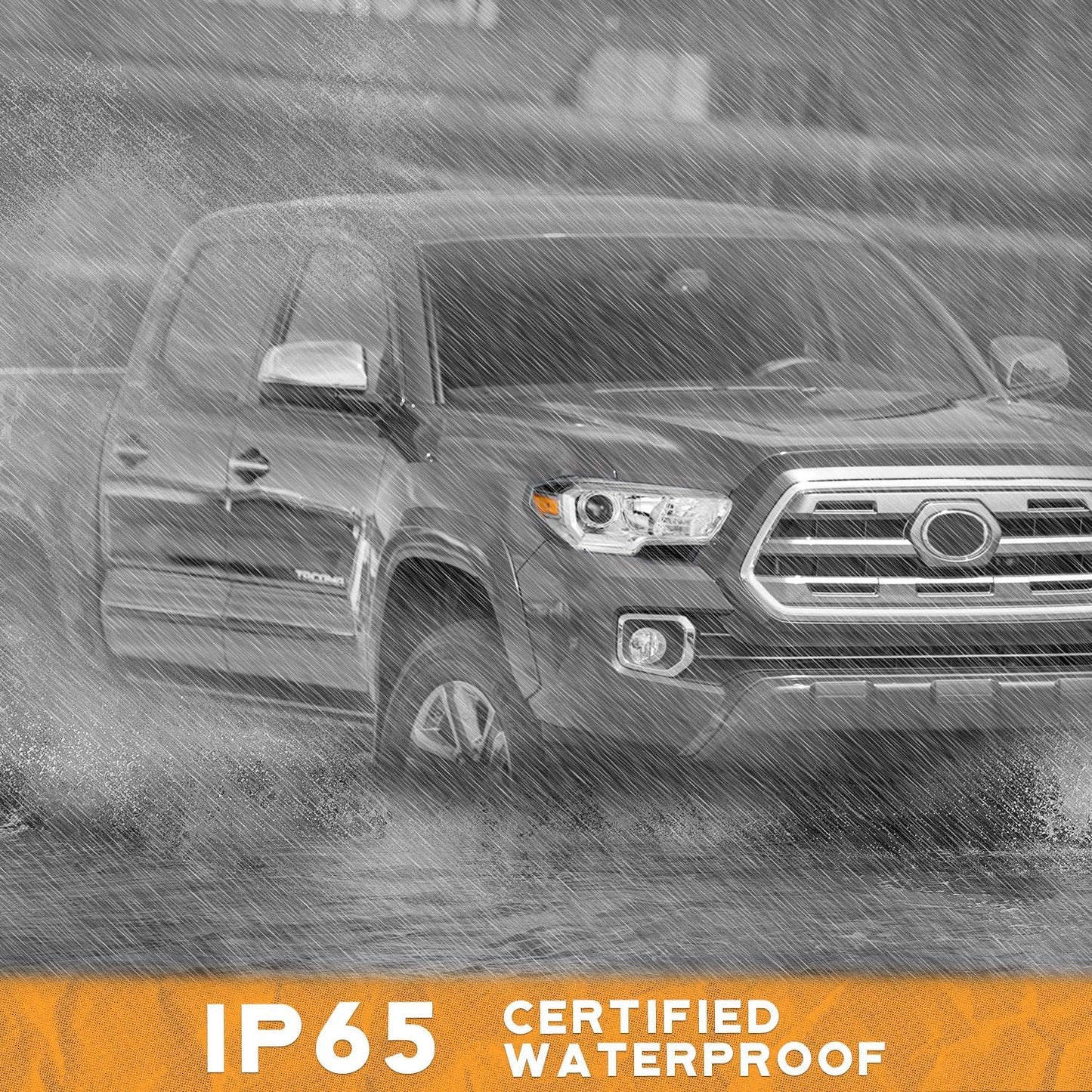 LED DRL Headlights for 2016-2022 Toyota Tacoma TRD/Limited - Black/Chrome Housing, Headlight Assembly Replacement - OMOTOR