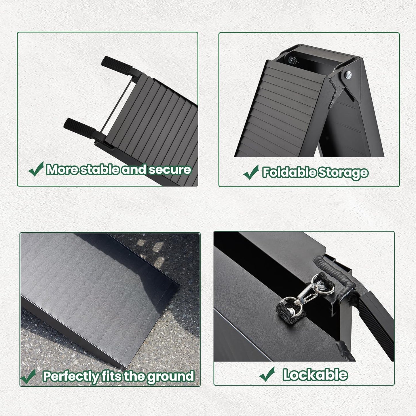 1 Pc of Motorcycle Ramp, Truck Ramp 750LBS Capacity, Ramp for Motorcycles/Dirt Bikes - OMOTOR
