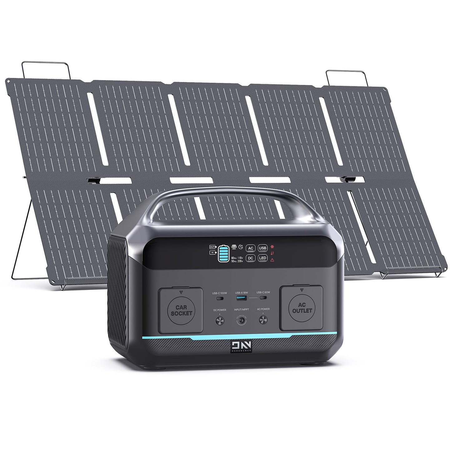 Portable Power Station 600W Surge, 288Wh (90,000mAh) LiFeP04 Battery, Solar Generator with 350W AC Outlets, 8.2LB Power Bank for Outdoor Camping, CPAP, Home & Emergency