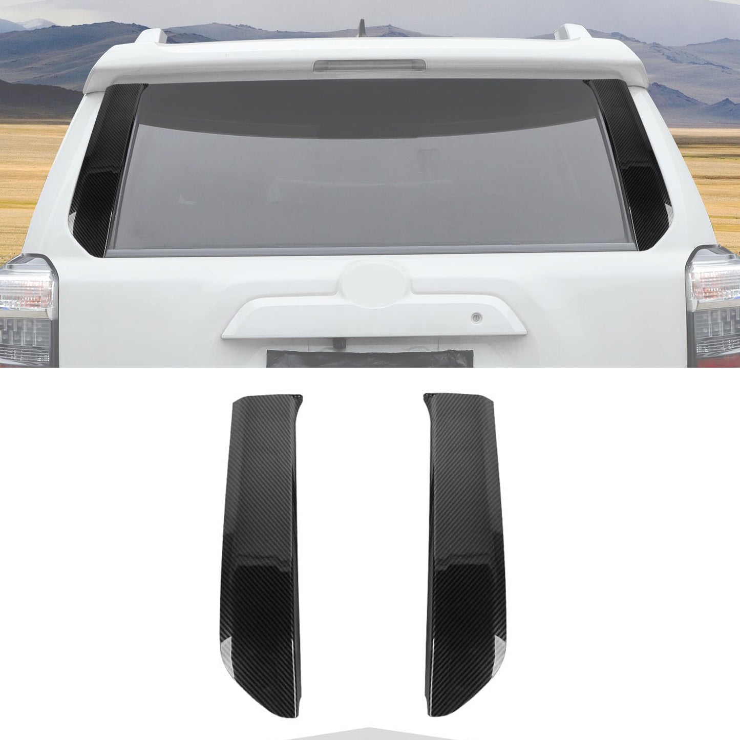 Tailgate Door Window Moldings Trim Fit Toyota 4 Runner 2010-2023 - OMOTOR