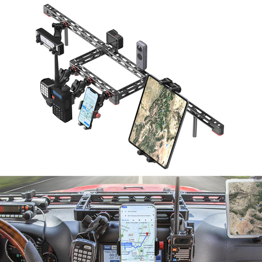 Dash Mount Platform Phone Holder for 2007-2017 Jeep Wrangler JK JKU - OMOTOR