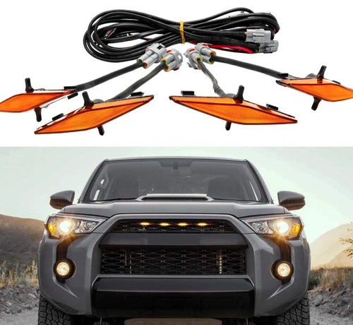 Raptor Style Amber Grill LED Lights Kit Fit For Toyota 4Runner TRD PRO 2014-2024 - OMOTOR