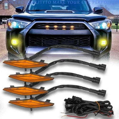Raptor Style Amber Grill LED Lights Kit Fit For Toyota 4Runner TRD PRO 2014-2024 - OMOTOR