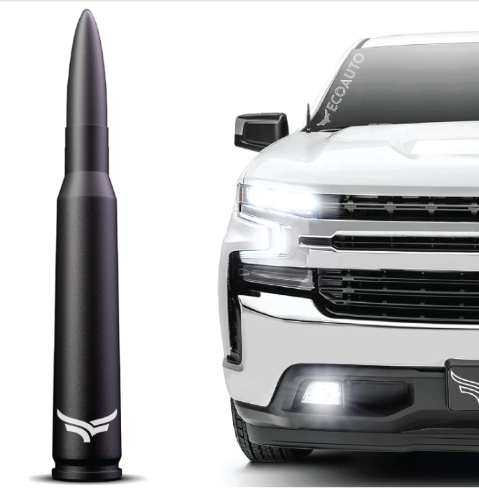 50 Cal Bullet Antenna Replacement Fits All Chevy & GMC Truck Model Years - OMOTOR