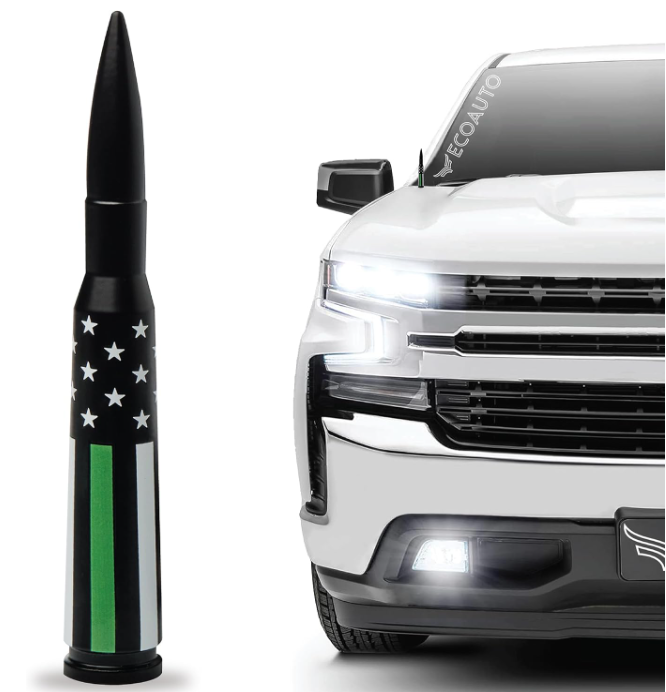 50 Cal Bullet Antenna Replacement Fits All Chevy & GMC Truck Model Years - OMOTOR