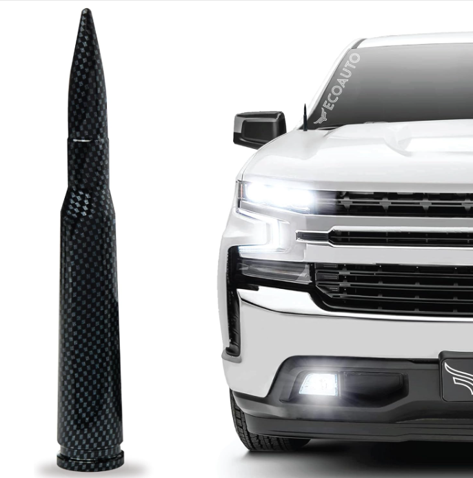 50 Cal Bullet Antenna Replacement Fits All Chevy & GMC Truck Model Years - OMOTOR