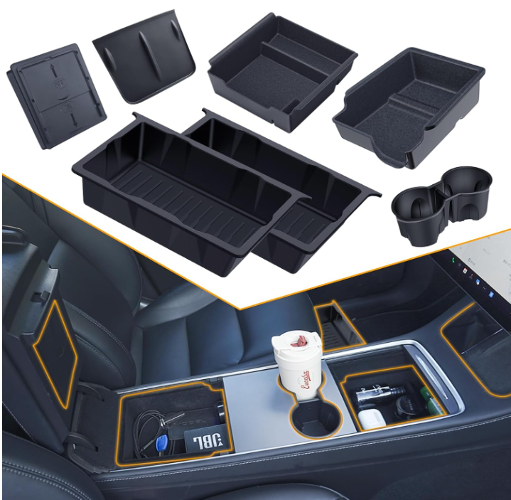 5PCS Interior Car Organizer Tray Accessories for Tesla Model Y 2020-2024 - OMOTOR