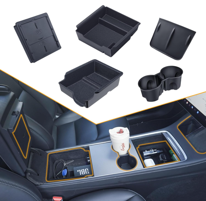 5PCS Interior Car Organizer Tray Accessories for Tesla Model Y 2020-2024 - OMOTOR