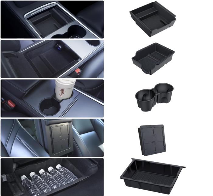 5PCS Interior Car Organizer Tray Accessories for Tesla Model Y 2020-2024 - OMOTOR