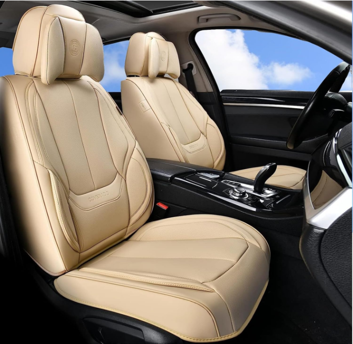 Waterproof Nappa Leather Carseat Cover Universal Fit for Most Cars - OMOTOR