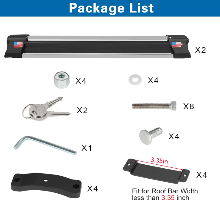 Aluminum Ski Rack for Roof Rack fit 6 Pairs of Skis or 4 Snowboards - OMOTOR