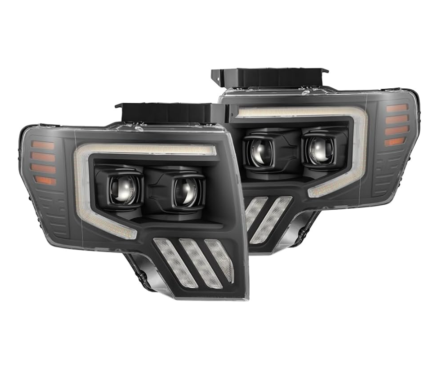 LED Projector Headlights Compatible with 09-14 Ford F150 Head Lamps - OMOTOR