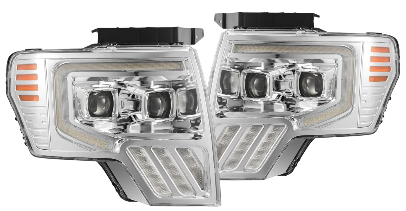 LED Projector Headlights Compatible with 09-14 Ford F150 Head Lamps - OMOTOR