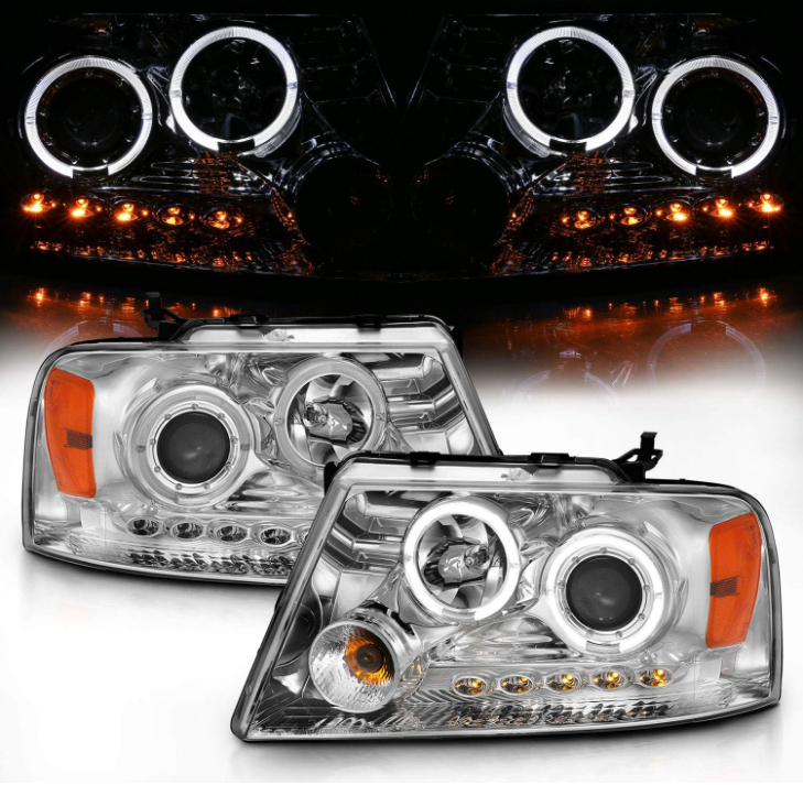 For 2004-2008 Ford F-150 LED Halos Ring Headlight - OMOTOR