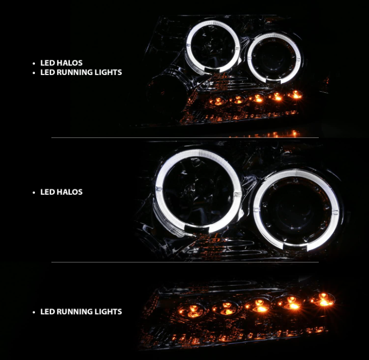 For 2004-2008 Ford F-150 LED Halos Ring Headlight - OMOTOR