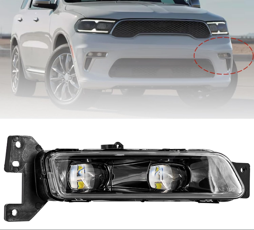 LED Fog Light Front Bumper Light With Bulbs Replacement for Jeep Grand Cherokee 2017-2023 for Dodge Durango 2014-2023 - OMOTOR