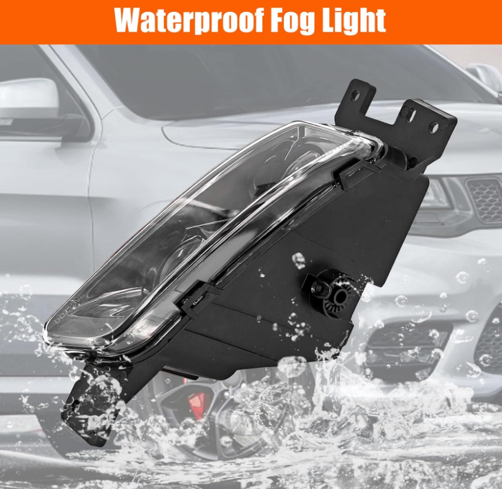 LED Fog Light Front Bumper Light With Bulbs Replacement for Jeep Grand Cherokee 2017-2023 for Dodge Durango 2014-2023 - OMOTOR