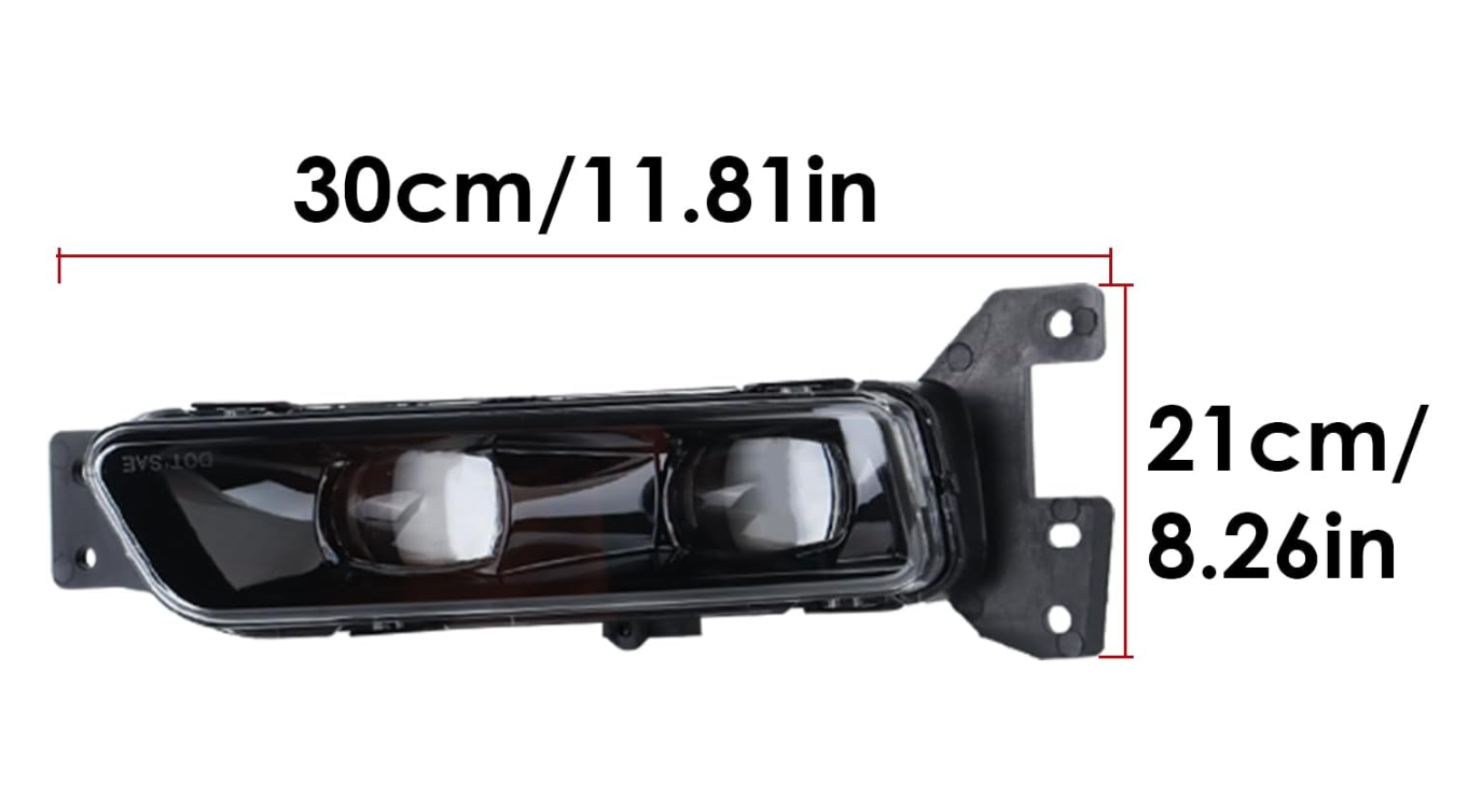 LED Fog Light Lamp w/Covers Bezel Compatible with 2014-2022 Dodge Durango 2017-2022 Jeep Grand Cherokee - OMOTOR