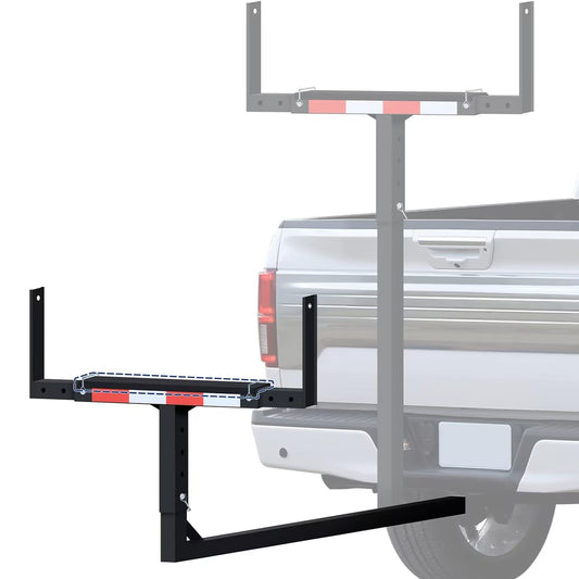 Truck Bed Extender, 2 in 1 Design Foldable Pick Up Truck Bed Hitch Mount Extension Rack ,800lbs Load Capacity
