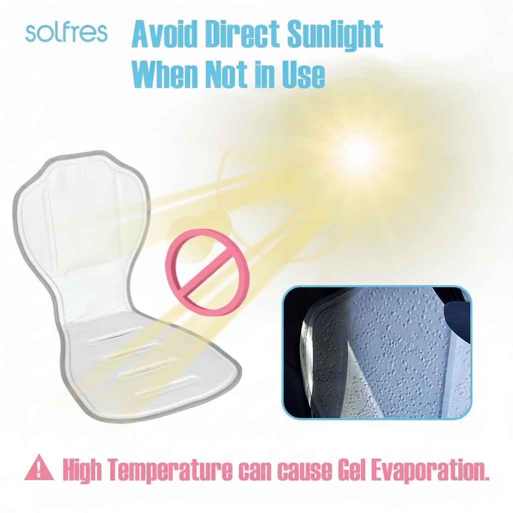 Hydro Gel Car Seat Cooler Mat for Baby, No Refrigeration Needed