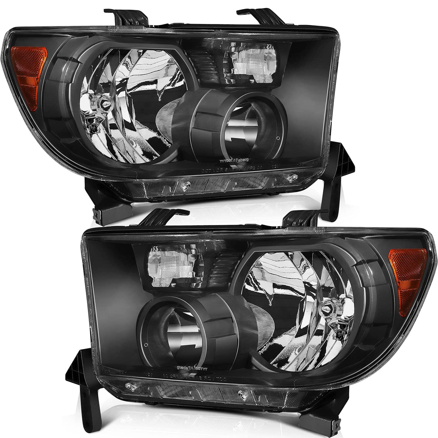 For 2007-2013 Toyota Tundra Headlights Assembly For 2008-2017 Toyota Sequoia Headlight Replacement, NOT for models with auto light adjuster - OMOTOR