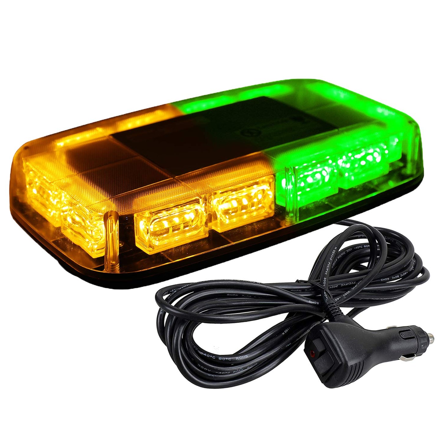 48 LED Magnetic Roof Top Strobe Light Bar for 12-24V - High Visibility Emergency Warning Light for Trucks, Snow Plows, Construction Vehicles
