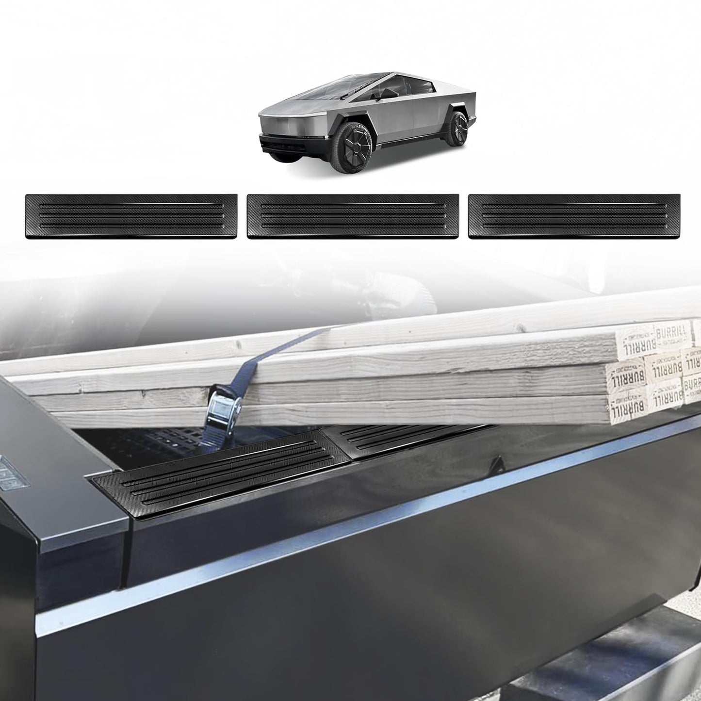 Metal Tailgate Top Protector Cover Compatible with Tesla Cybertruck 2024+ Accessories