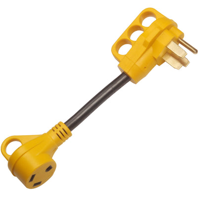 12 Inch RV Power Adapter Camper Cord-50amp Male to 30amp Female