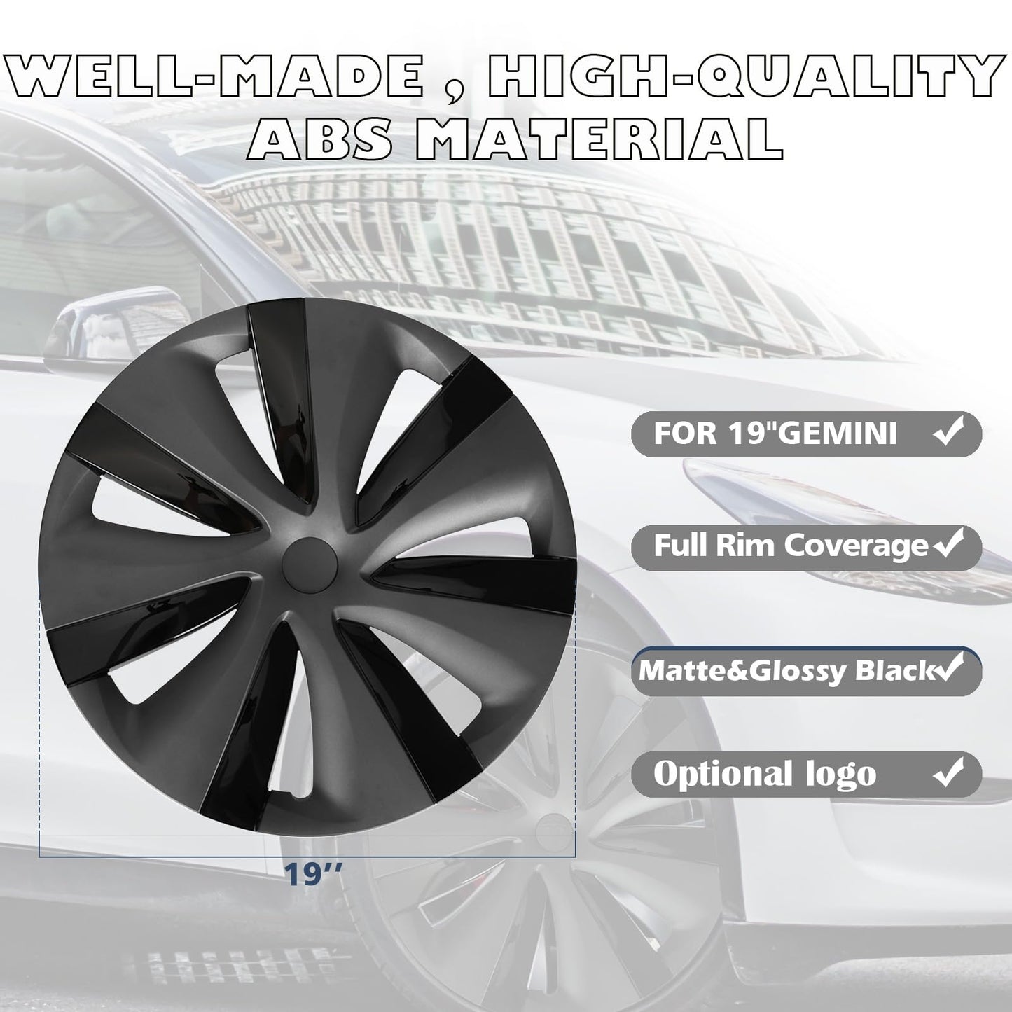 19 Inch Wheel Covers for Tesla Model Y Accessories 2021-2024