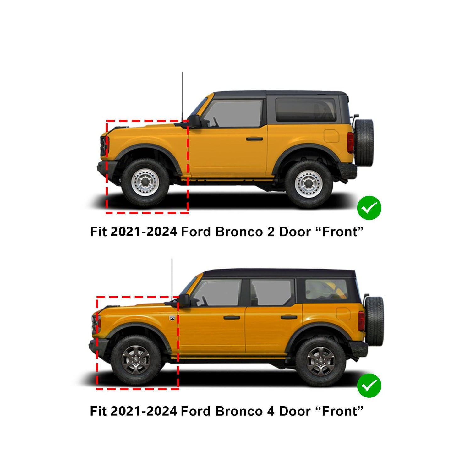 Fender Flares Fit 2021-2025 Ford Bronco 2/4 Door