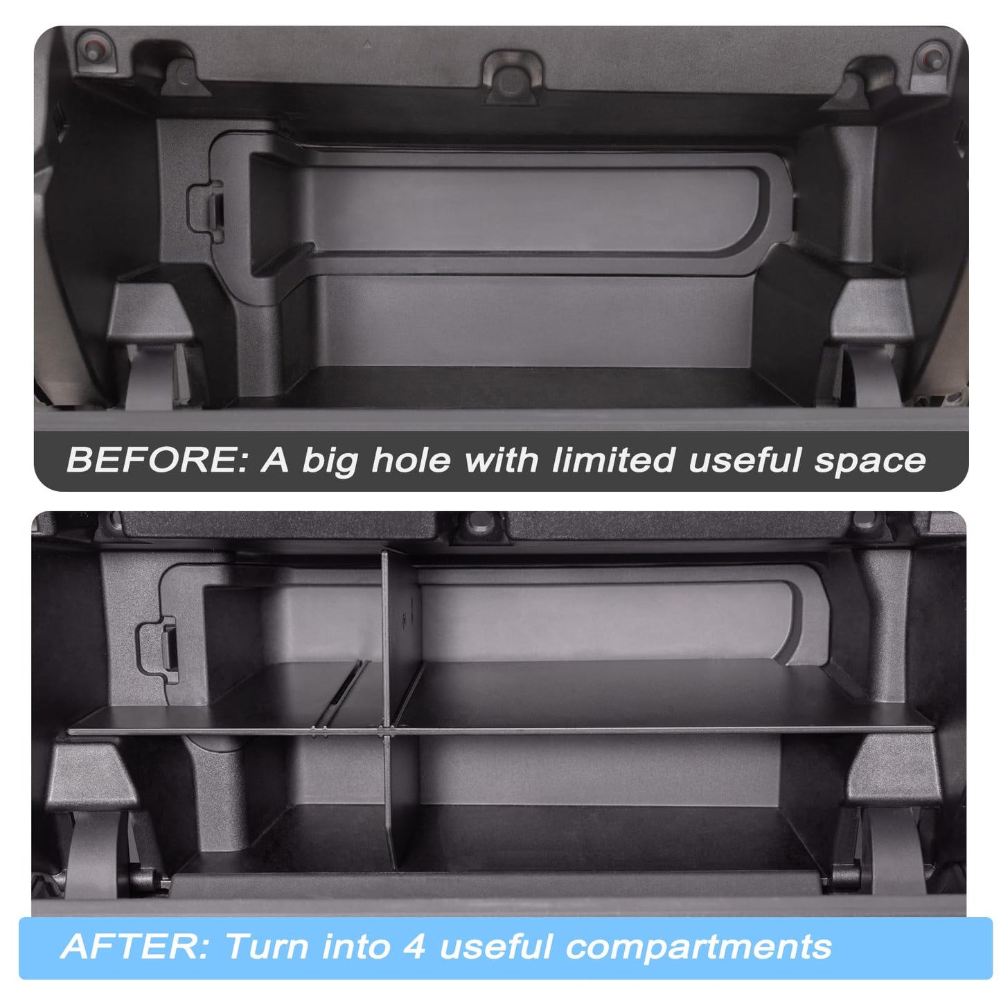 Glove Box Dividers Organizer Compatible with Toyota Tacoma 2016 - 2026
