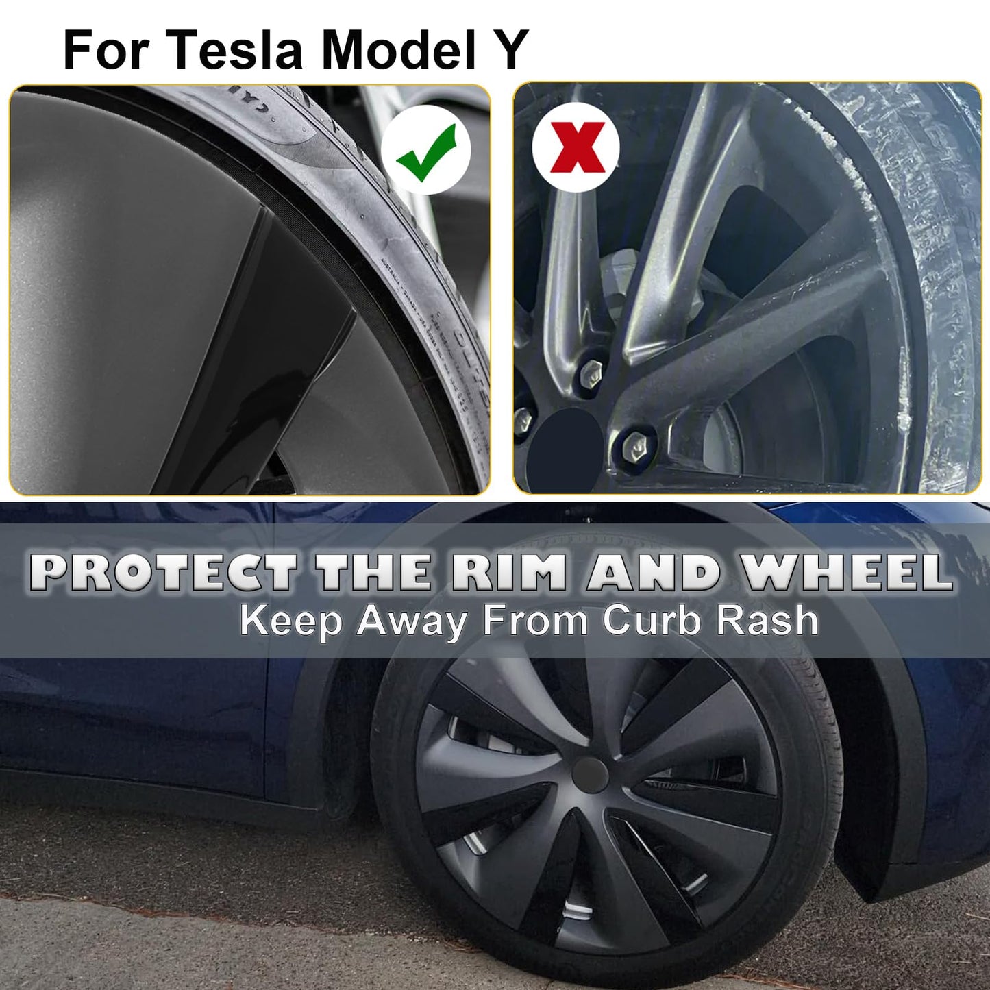 19 Inch Wheel Covers for Tesla Model Y Accessories 2021-2024