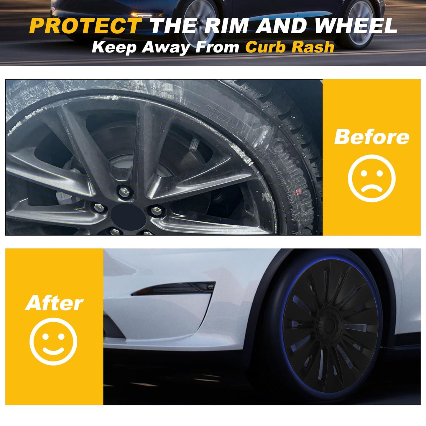 19 Inch Wheel Covers for Tesla Model Y Accessories 2021-2024