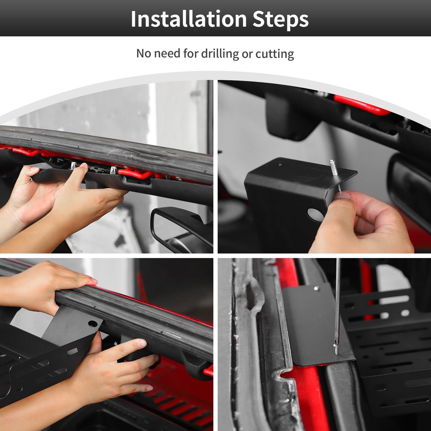 Rack Overhead Molle Panel Accessories Fit for 2018-2025 Jeep Wrangler JL JLU, for 2018-2025 Jeep Gladiator JT - OMOTOR