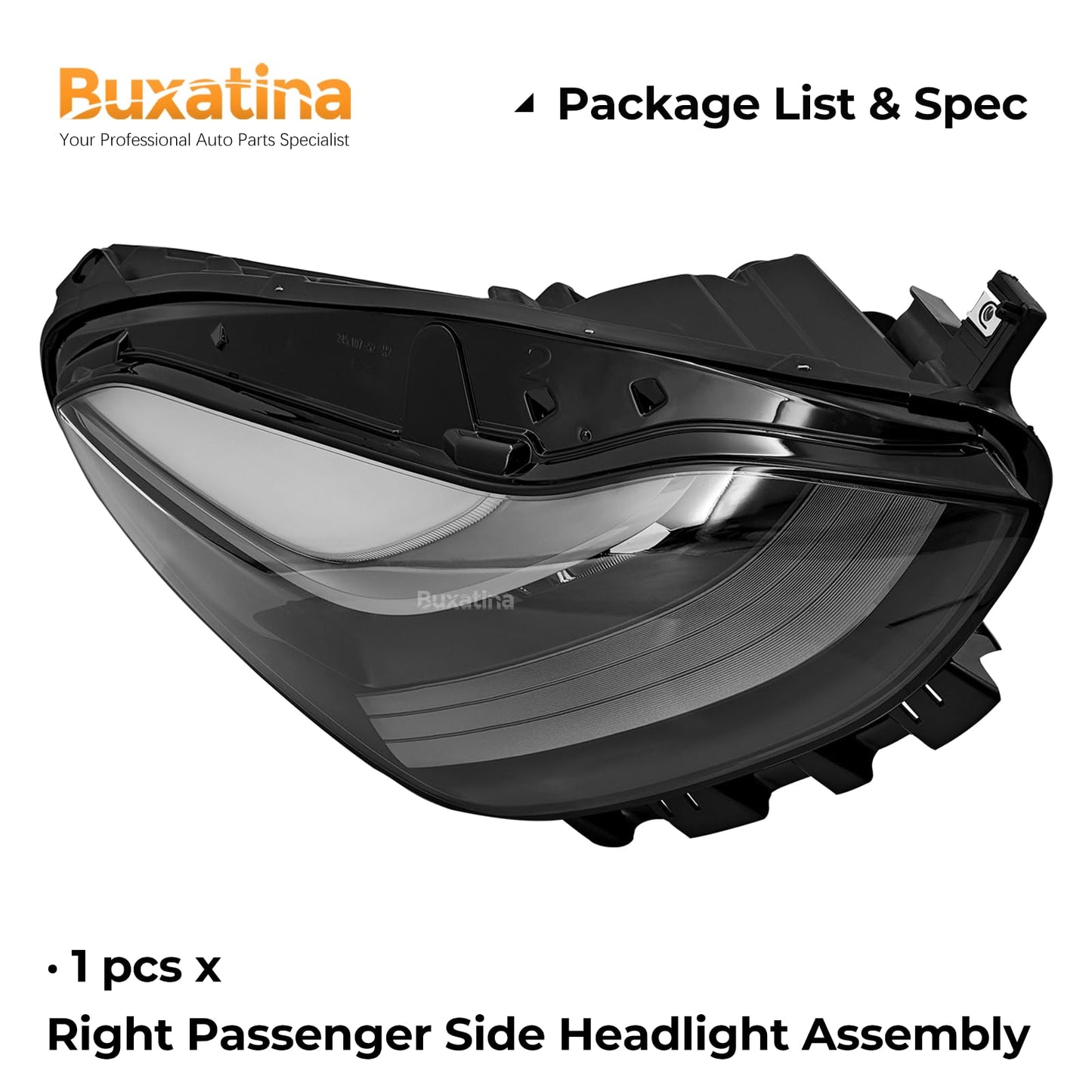 Left Driver/ Right Passenger Side LED Projector Headlight Assembly Replacement for Tesla Model Y 2020-2025 Fits for Tesla Model 3 2021-2023