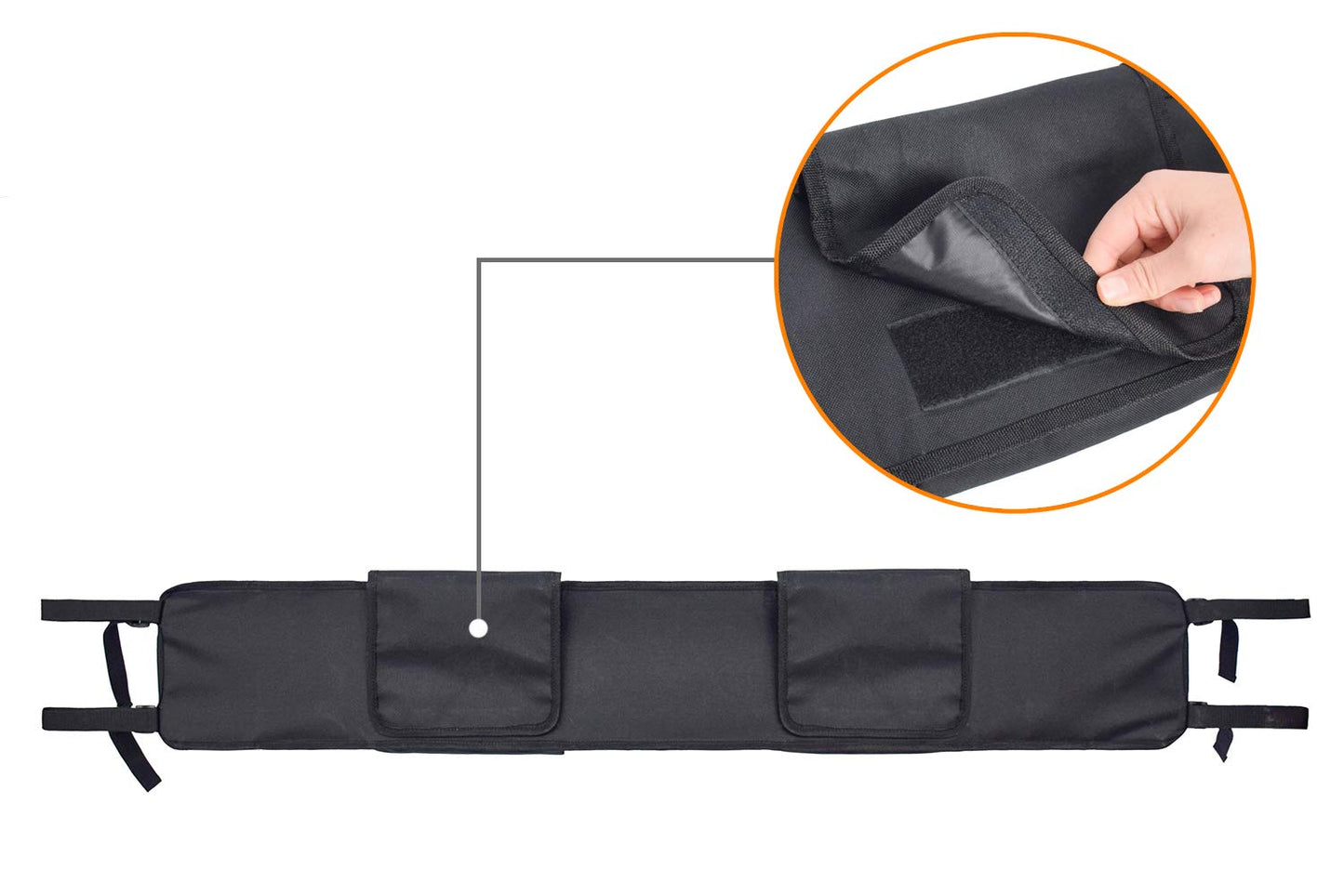 UTV Roll Cage Rear Storage Bag Gear Bags for Most Full Size UTVs, Polaris, Yamaha and Kawasaki UTVs